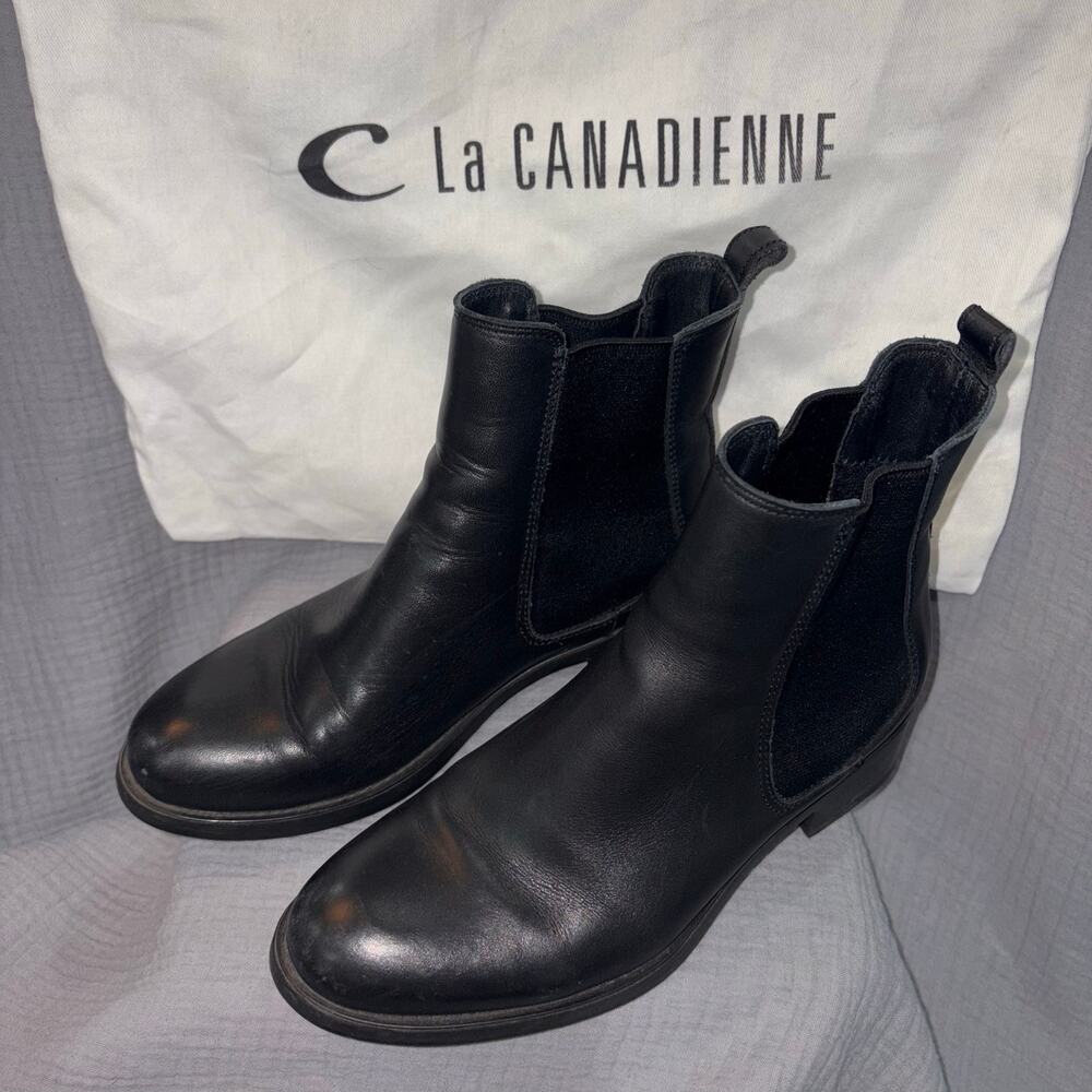 La Canadienne Black Chelsea Boots